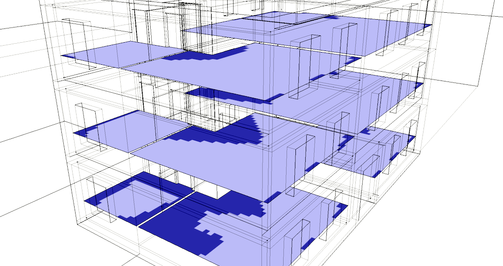 No Sky Line boundary in a room cross-section